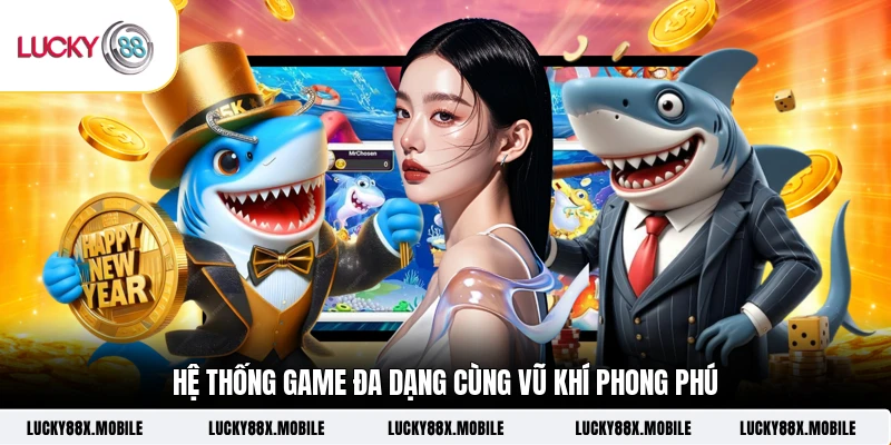Hệ thống game đa dạng cùng vũ khí phong phú